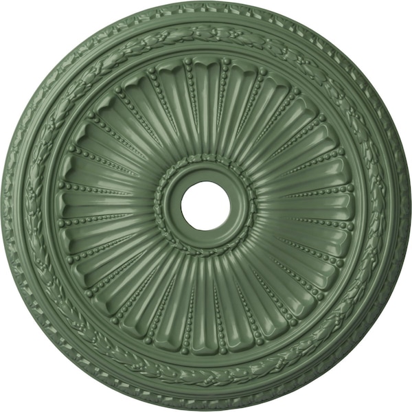 Ekena Millwork Viceroy Ceiling Medallion (Canopies up to 4 7/8"), 35 1/8"OD x 4 7/8"ID x 2 1/2"P, Athenian Green CM35VIAGF - main